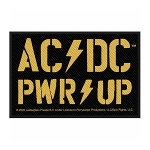 AC/DC 官方原版 PWR UP 长方 (Woven Patch)